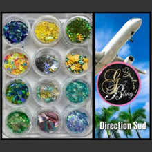 Charger l'image dans la galerie, Coffret de paillettes thématique « Direction Sud » GBling, Nail Art, Décoration ongles
