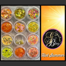 Charger l&#39;image dans la galerie, Coffret de paillettes thématique “Hot Summer”, GBling, Nail Art, Décoration ongles

