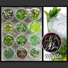 Charger l'image dans la galerie, Coffret de paillettes thématique “Mojito”, GBling, Nail Art, Décoration ongles
