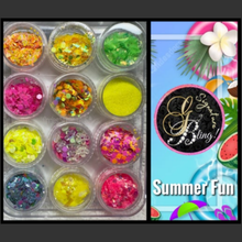 Charger l'image dans la galerie, Coffret de paillettes thématique Summer Fun, GBling, Nail Art, Décoration ongles
