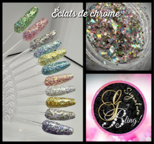 Charger l'image dans la galerie, Coffret éclats de chrome, GBling, Nail Art, Décoration d'ongles
