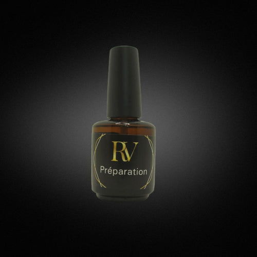 Préparation Déshydrateur (Nail Prep) 15ml. Formule sans acide, idéale pour les ongles sensibles (eczéma, psoriasis léger). Optimise l'adhérence avant le Bonder. Vérifier si ce produit est fait pour vous