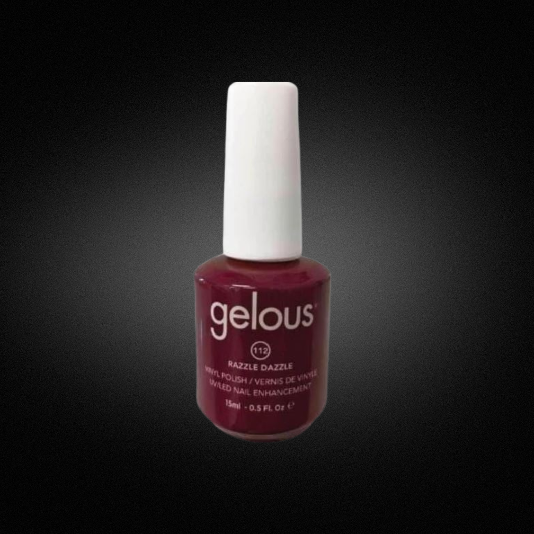 Bouteille de Vernis Vinyle Gélifié Gelous Vinyl N°  112 Razzle Dazzle  (15 ml)
